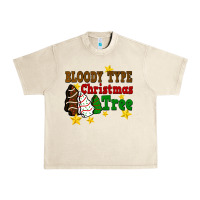Sandshell Bloody Type Christmas Tree Urban Heavy Tee - FaDigitalArtStudio