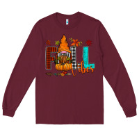 Burgundy Fall Vibes Long Sleeve Tee - CowhideDigitalArt