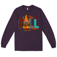 Plum Fall Vibes Long Sleeve Tee - CowhideDigitalArt