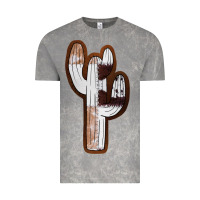 Cloud Rock Leather Cowhide Cactus Vintage Tee - RanaPortraitStore