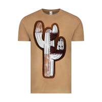 Vintage Camel Leather Cowhide Cactus Vintage Tee - RanaPortraitStore