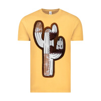 Vintage Mustard Leather Cowhide Cactus Vintage Tee - RanaPortraitStore