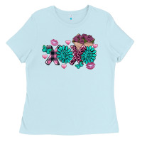 Baby Blue Xoxo Valentine's Day Turquoise Gem Ladies Tee - FaDigitalArtStudio