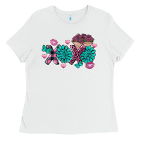 White Xoxo Valentine's Day Turquoise Gem Ladies Tee - FaDigitalArtStudio