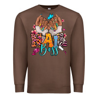 Chestnut Afro woman nail boss Premium Sweatshirt - RanaPortraitStore