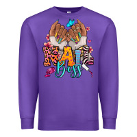 Purple Afro woman nail boss Premium Sweatshirt - RanaPortraitStore