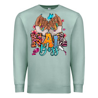 Seafoam Afro woman nail boss Premium Sweatshirt - RanaPortraitStore