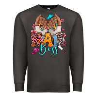 Smoke Afro woman nail boss Premium Sweatshirt - RanaPortraitStore
