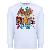 Afro Woman Nail Boss Premium Sweatshirt | Teevron