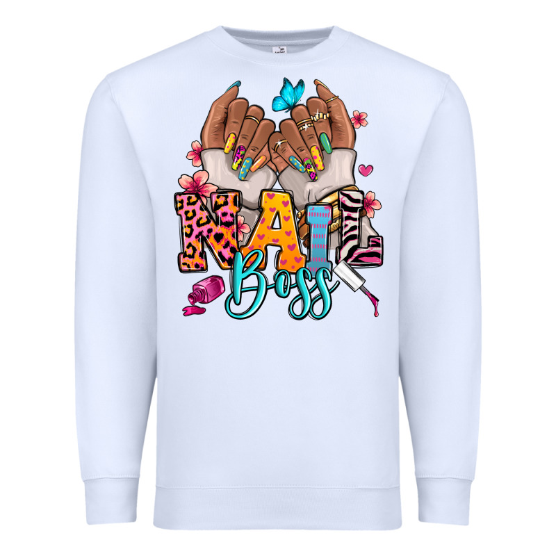 Afro Woman Nail Boss Premium Sweatshirt by RanaPortraitStore | Teevron