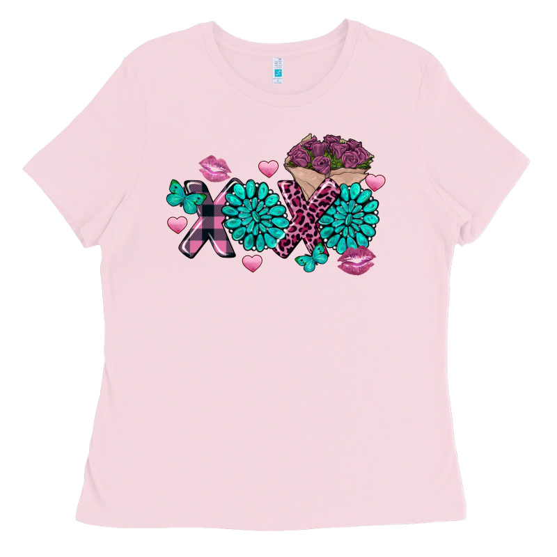 Xoxo Valentine's Day Turquoise Gem Ladies Tee by FaDigitalArtStudio | Teevron
