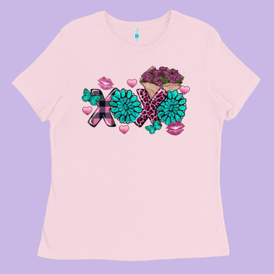 Xoxo Valentine's Day Turquoise Gem Ladies Tee Designed By Fadigitalartstudio