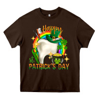 Chocolate Brown Happy Dentist St. Patrick's Day Heavy Core Tee - HowdyJamesFarm