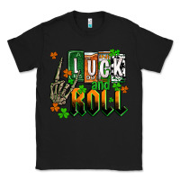 Black St. Patrick's Luck and roll Classic Tee - OliviaCreatesArt