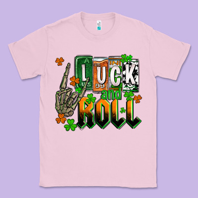 St. Patrick's Luck And Roll Classic Tee Designed By Oliviacreatesart