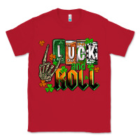 Red St. Patrick's Luck and roll Classic Tee - OliviaCreatesArt