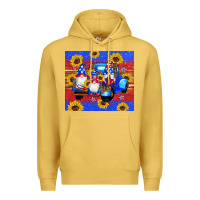 Antique Gold American flag gnomes truck sunflowers star leopard glitter Premium Hoodie - Artiststas
