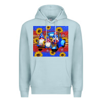 Blue Mist American flag gnomes truck sunflowers star leopard glitter Premium Hoodie - Artiststas