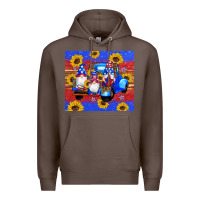 Coffee American flag gnomes truck sunflowers star leopard glitter Premium Hoodie - Artiststas