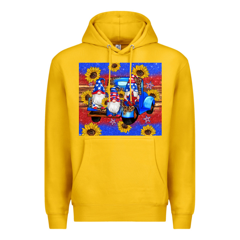 American Flag Gnomes Truck Sunflowers Star Leopard Glitter Premium Hoodie by Artiststas | Teevron