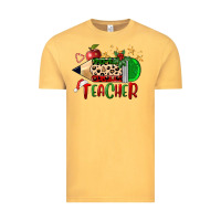 Vintage Mustard Christmas Teacher Pencil Vintage Tee - FaDigitalArtStudio