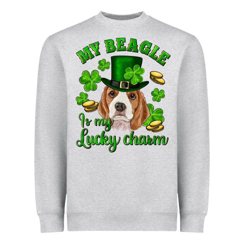 St.patricks Day My Beagle Is My Lucky Charm Heavyweight Sweatshirt by RanaPortraitStore | Teevron