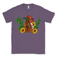 Lavender western horse cowboy hat cactus sunflowers Classic Tee - Artiststas