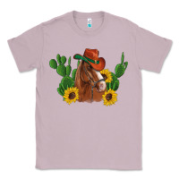 Lilac western horse cowboy hat cactus sunflowers Classic Tee - Artiststas