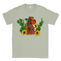 Matcha western horse cowboy hat cactus sunflowers Classic Tee - Artiststas
