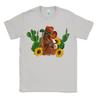 Moon Dust western horse cowboy hat cactus sunflowers Classic Tee - Artiststas