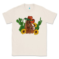Natural western horse cowboy hat cactus sunflowers Classic Tee - Artiststas