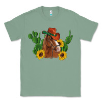 Sage western horse cowboy hat cactus sunflowers Classic Tee - Artiststas