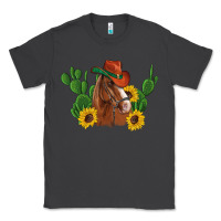 Smoke western horse cowboy hat cactus sunflowers Classic Tee - Artiststas