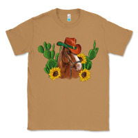 Toasted Coconut western horse cowboy hat cactus sunflowers Classic Tee - Artiststas