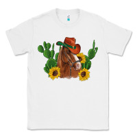 White western horse cowboy hat cactus sunflowers Classic Tee - Artiststas