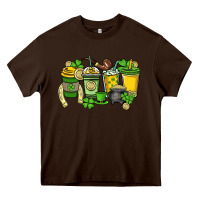Chocolate Brown St. Patrick's Day coffee cups Heavy Core Tee - HowdyJamesFarm