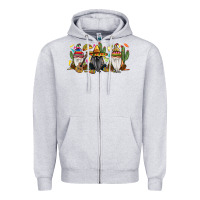 Heather Grey Mexican gnomes Zipper Hoodie - RanaPortraitStore