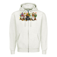 Oatmeal Heather Mexican gnomes Zipper Hoodie - RanaPortraitStore