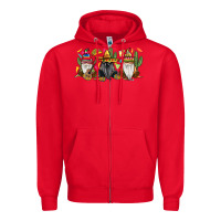 Red Mexican gnomes Zipper Hoodie - RanaPortraitStore
