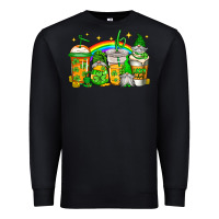 Black st patricks day gnomes coffee cups Premium Sweatshirt - Jasminsmagicworld