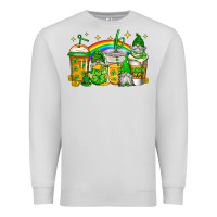 Dove Grey st patricks day gnomes coffee cups Premium Sweatshirt - Jasminsmagicworld