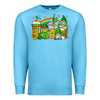 Ocean Blue st patricks day gnomes coffee cups Premium Sweatshirt - Jasminsmagicworld