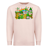 Pale Pink st patricks day gnomes coffee cups Premium Sweatshirt - Jasminsmagicworld