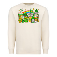 Sandshell st patricks day gnomes coffee cups Premium Sweatshirt - Jasminsmagicworld