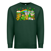Sports Green st patricks day gnomes coffee cups Premium Sweatshirt - Jasminsmagicworld