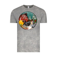 Cloud Rock Christmas On The Farm Vintage Tee - FaDigitalArtStudio