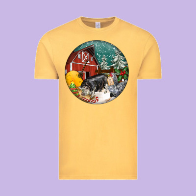 Christmas On The Farm Vintage Tee Designed By Fadigitalartstudio