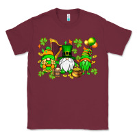 Burgundy St. Patrick's Day gnomes Classic Tee - OliviaCreatesArt