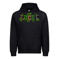 Black st patricks day lucky shamrock Urban Hoodie - RanaPortraitStore