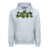 Heather Grey st patricks day lucky shamrock Urban Hoodie - RanaPortraitStore